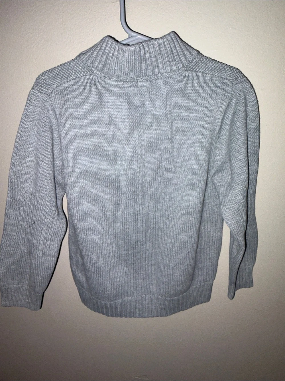 GAP Light Gray Boys Shawl Collar Button Sweater